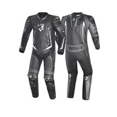 BELA BEAST 1 PC Couro Moto Fatos Preto Branco - Imagem dupla de ternos